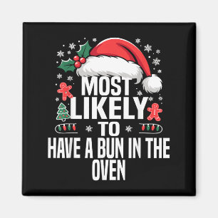 Grappige meest waarschijnlijke kerst familie pyjam magneet