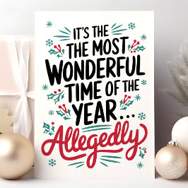 Grappige meest wonderbaarlijke tijd zogenaamd Kers Feestdagen Kaart