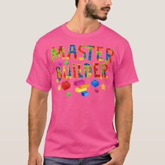 Grappige Meester Bouwer Bouwblokken Baksteen Bouwe T-shirt