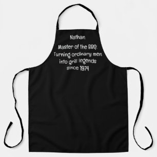 Grappige Meester van de Barbecue Chef Keuken Heren Schort