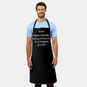 Grappige Meester van de Barbecue Chef Keuken Heren Schort (Gedragen)