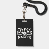 Grappige Meestersgraad MBA Onderwijs Afstuderen Badge (Voorzijde met lanyard)