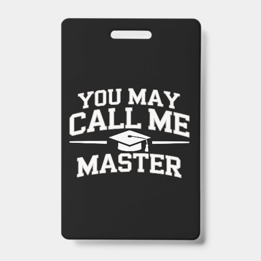 Grappige Meestersgraad MBA Onderwijs Afstuderen Badge (Voorzijde)