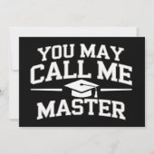 Grappige Meestersgraad MBA Onderwijs Afstuderen Kaart (Voorkant)