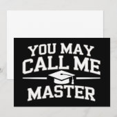 Grappige Meestersgraad MBA Onderwijs Afstuderen Kaart (Voorkant / Achterkant)