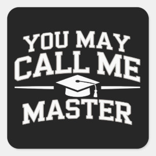 Grappige Meestersgraad MBA Onderwijs Afstuderen Vierkante Sticker
