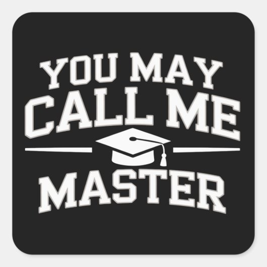 Grappige Meestersgraad MBA Onderwijs Afstuderen Vierkante Sticker (Voorkant)