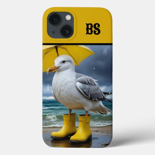 Grappige meeuw in regenlaarzen - Beach Humor Case-Mate iPhone Case (Achterkant)