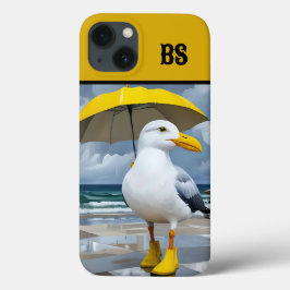 Grappige meeuw in regenlaarzen - Beach Humor Case-Mate iPhone Case