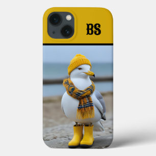 Grappige meeuw in regenlaarzen - Beach Humor Case-Mate iPhone Case