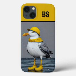 Grappige meeuw in regenlaarzen - Beach Humor Case-Mate iPhone Case