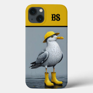 Grappige meeuw in regenlaarzen - Beach Humor Case-Mate iPhone Case