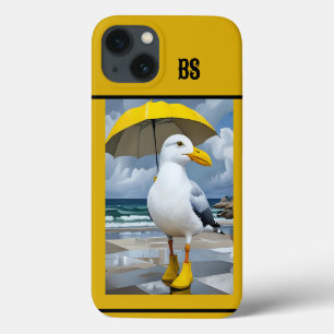 Grappige meeuw in regenlaarzen - Beach Humor Case-Mate iPhone Case