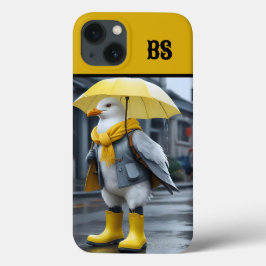 Grappige meeuw in regenlaarzen - Beach Humor Case-Mate iPhone Case