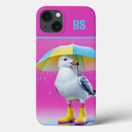 Grappige meeuw in regenlaarzen - Beach Humor Case-Mate iPhone Case