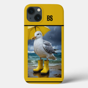 Grappige meeuw in regenlaarzen - Beach Humor Case-Mate iPhone Case
