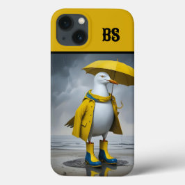 Grappige meeuw in regenlaarzen - Beach Humor Case-Mate iPhone Case