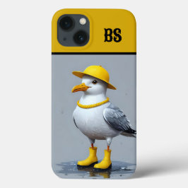 Grappige meeuw in regenlaarzen - Beach Humor Case-Mate iPhone Case