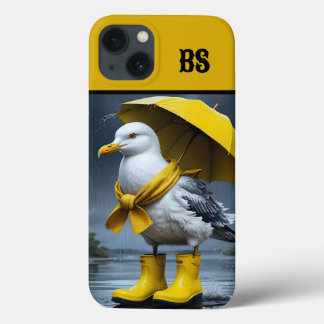 Grappige meeuw in regenlaarzen - Beach Humor Case-Mate iPhone Case