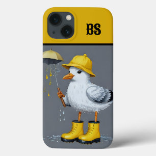 Grappige meeuw in regenlaarzen - Beach Humor Case-Mate iPhone Case