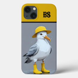Grappige meeuw in regenlaarzen - Beach Humor Case-Mate iPhone Case