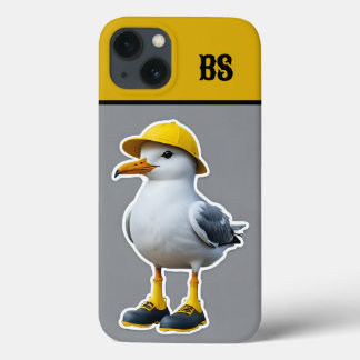 Grappige meeuw in regenlaarzen - Beach Humor Case-Mate iPhone Case