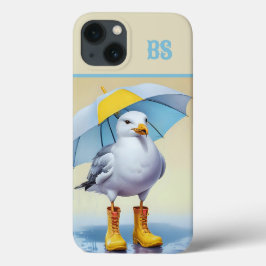 Grappige meeuw in regenlaarzen - Beach Humor Case-Mate iPhone Case