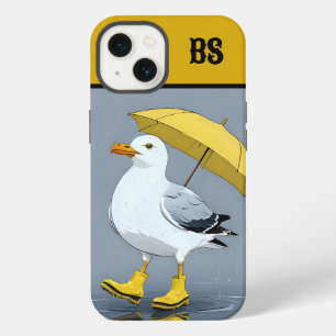Grappige meeuw in regenlaarzen - Beach Humor iPhone 13 Hoesje