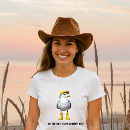 Grappige meeuw in regenlaarzen - Beach Humor Tri-Blend Shirt