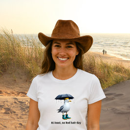Grappige meeuw in regenlaarzen - Beach Humor Tri-Blend Shirt