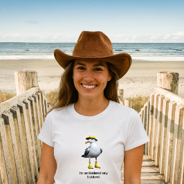 Grappige meeuw in regenlaarzen - Beach Humor Tri-Blend Shirt