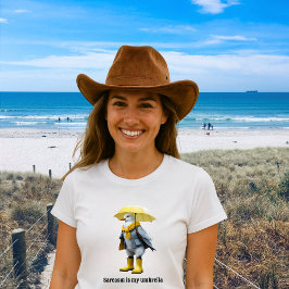 Grappige meeuw in regenlaarzen - Beach Humor Tri-Blend Shirt