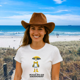 Grappige meeuw in regenlaarzen - Beach Humor Tri-Blend Shirt
