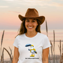Grappige meeuw in regenlaarzen - Beach Humor Tri-Blend Shirt