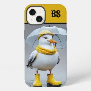 Grappige meeuw in regenlaarzen – strandhumor iPhone 13 hoesje