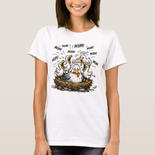Grappige meeuw mama Moederdag cadeau Cartoon T-shirt