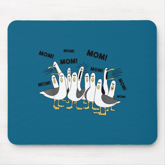 Grappige meeuw moeder moeder oceaanleven moederdag muismat (Voorkant)