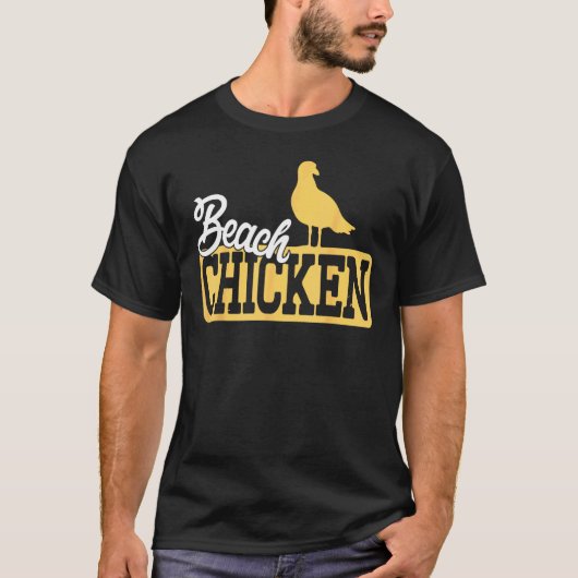 Grappige meeuw strand kip t-shirt (Voorkant)