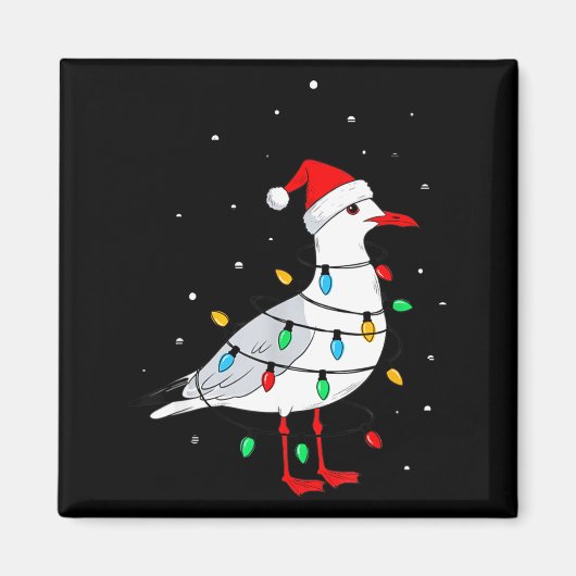Grappige meeuw vogel kerst dier liefhebber  magneet (Voorkant)