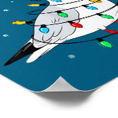 Grappige meeuw vogel kerst dierliefhebber poster (Hoek)