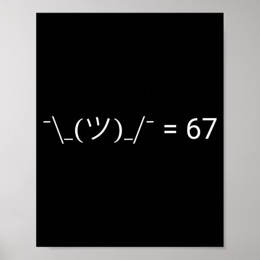 Grappige Meh 67 Meme Poster (Voorkant)