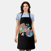 Grappige meisjes 80's willen gewoon plezier hebben schort (Gedragen)