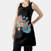 Grappige meisjes 80's willen gewoon plezier hebben schort (Insitu)