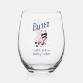 Grappige meisjes avond uit wijn Bunco Wijnglas Zonder Voet (Voorkant)