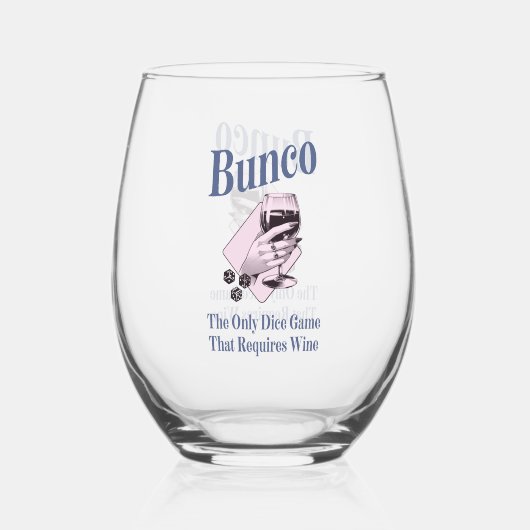 Grappige meisjes avond uit wijn Bunco Wijnglas Zonder Voet (Achterkant)