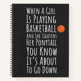 Grappige Meisjes Basketbal Notitieboek