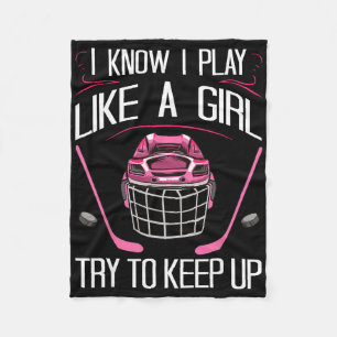 Grappige Meisjes Hockey Ontwerpen Voor Vrouwen Vel Fleece Deken
