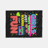 Grappige Meisjes Moeten Gewoon lol Hebben Geweldig Fleece Deken (Voorkant (Horizontaal))