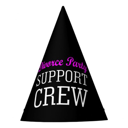 Grappige Meisjes Night Out steun crew Echtscheidin Feesthoedjes (Voorkant)