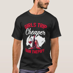 Grappige Meisjes Trip De Bachelorette Wijn Feest M T-shirt